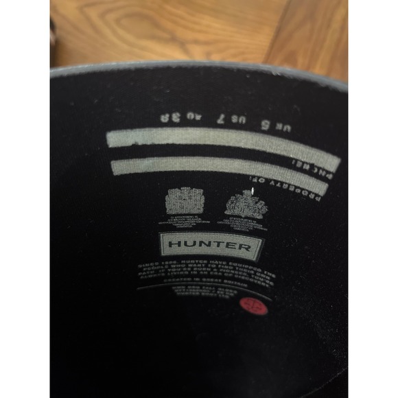 Hunter Original Tall Gloss Black Rubber Rain Boots Women US 7 UK 5 EU 38 - Picture 15 of 15